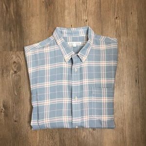SLATE & STONE EVERTON PLAID SHIRT // BLUE + WHITE